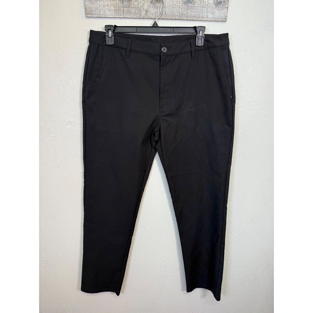Vuori Cascade Tech Chino Pant 38 Men’s Slim Straight Technical Golf Black Casual